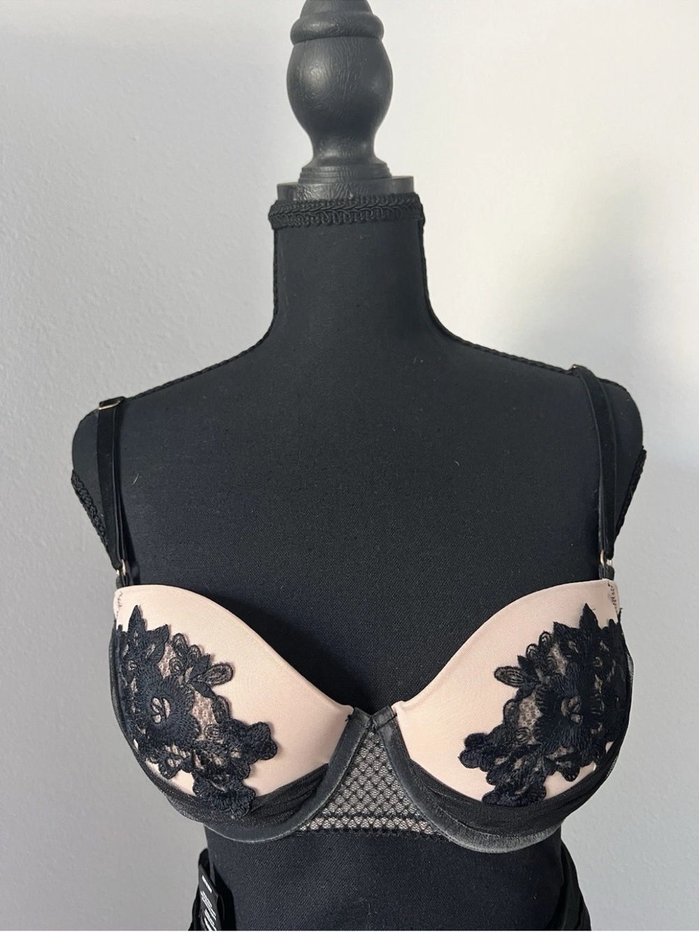 Black Sheer Lace Demi Bra- Victoria Secret